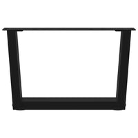 Kavos staliuko kojelės, V formos, 2 vnt., juodos, 50x(30 - 31,3) cm, plienas - Namų Idėja