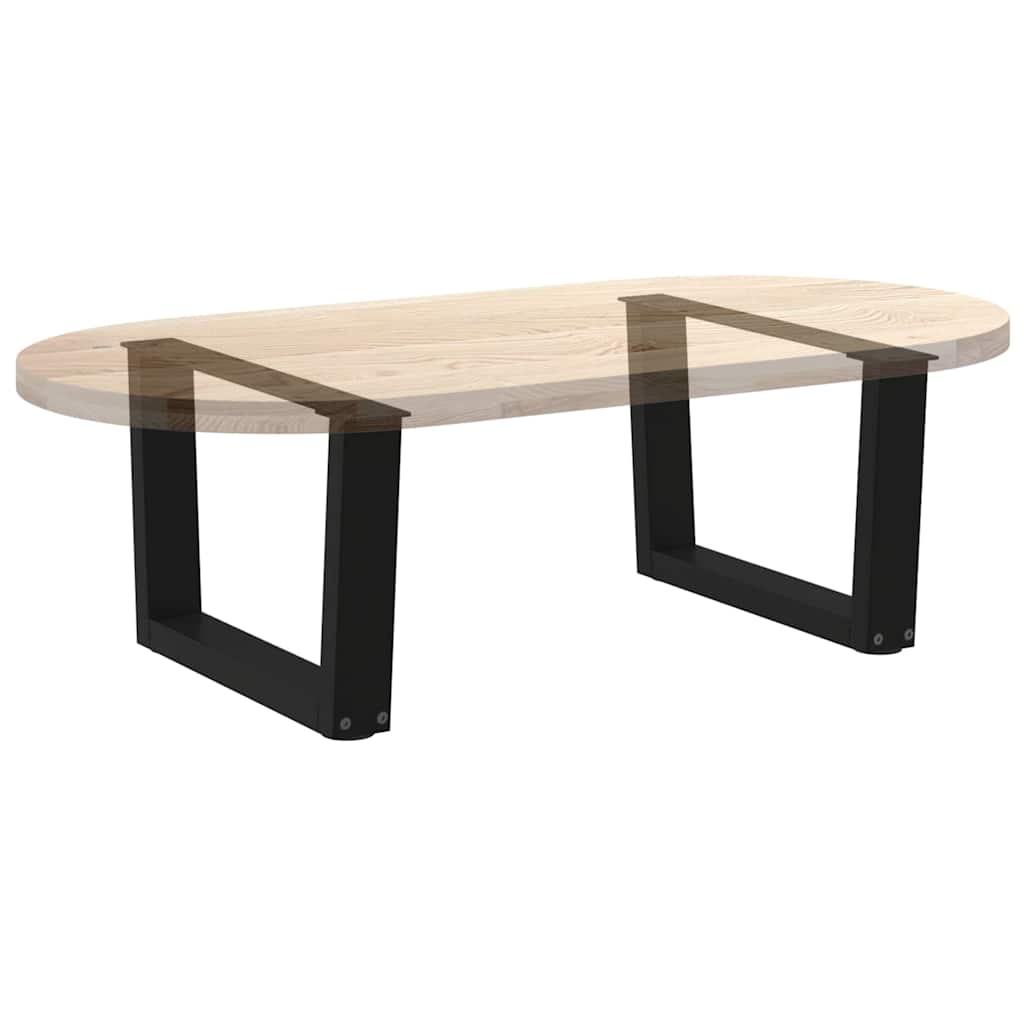 Kavos staliuko kojelės, V formos, 2 vnt., juodos, 50x(30 - 31,3) cm, plienas - Namų Idėja