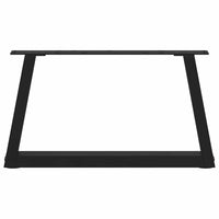 Kavos staliuko kojelės, V formos, 2 vnt., juodos, 50x(30 - 31,3) cm, plienas - Namų Idėja