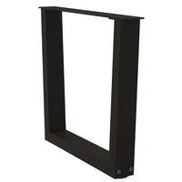 Kavos staliuko kojelės, V formos, 2 vnt., juodos, 50x(42 - 43,3) cm, plienas - Namų Idėja