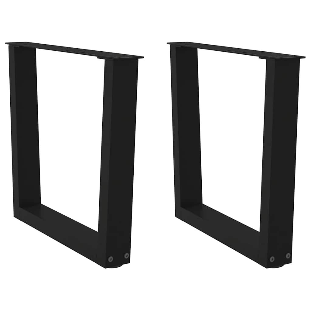 Kavos staliuko kojelės, V formos, 2 vnt., juodos, 50x(42 - 43,3) cm, plienas - Namų Idėja