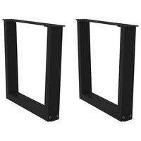 Kavos staliuko kojelės, V formos, 2 vnt., juodos, 50x(42 - 43,3) cm, plienas - Namų Idėja