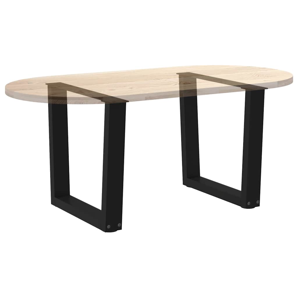 Kavos staliuko kojelės, V formos, 2 vnt., juodos, 50x(42 - 43,3) cm, plienas - Namų Idėja