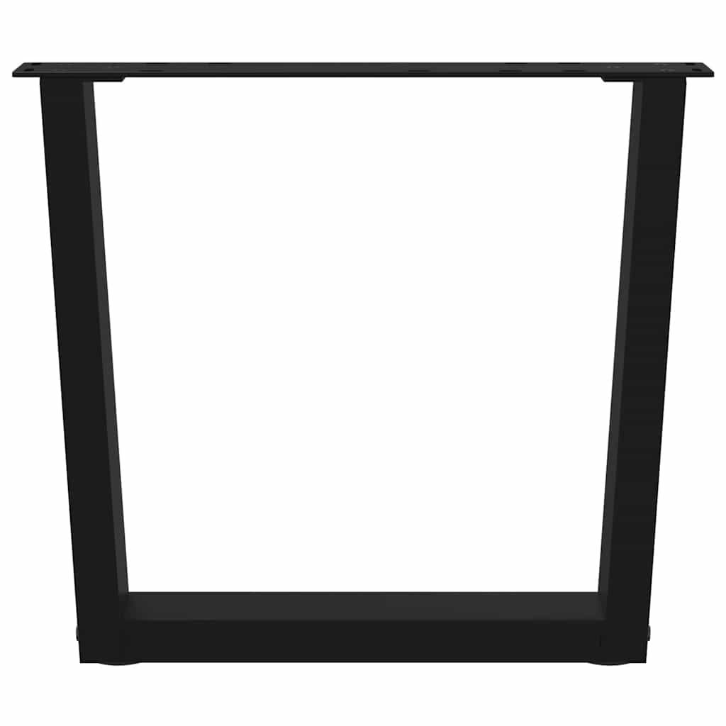 Kavos staliuko kojelės, V formos, 2 vnt., juodos, 50x(42 - 43,3) cm, plienas - Namų Idėja