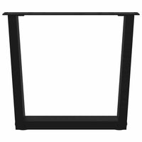 Kavos staliuko kojelės, V formos, 2 vnt., juodos, 50x(42 - 43,3) cm, plienas - Namų Idėja