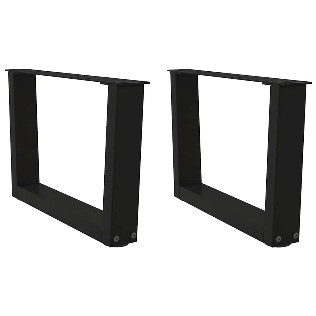 Kavos staliuko kojelės, V formos, 2 vnt., juodos, 60x(30 - 31,3) cm, plienas - Namų Idėja