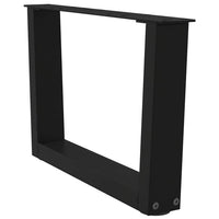 Kavos staliuko kojelės, V formos, 2 vnt., juodos, 60x(30 - 31,3) cm, plienas - Namų Idėja