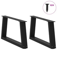 Kavos staliuko kojelės, V formos, 2 vnt., juodos, 60x(30 - 31,3) cm, plienas - Namų Idėja