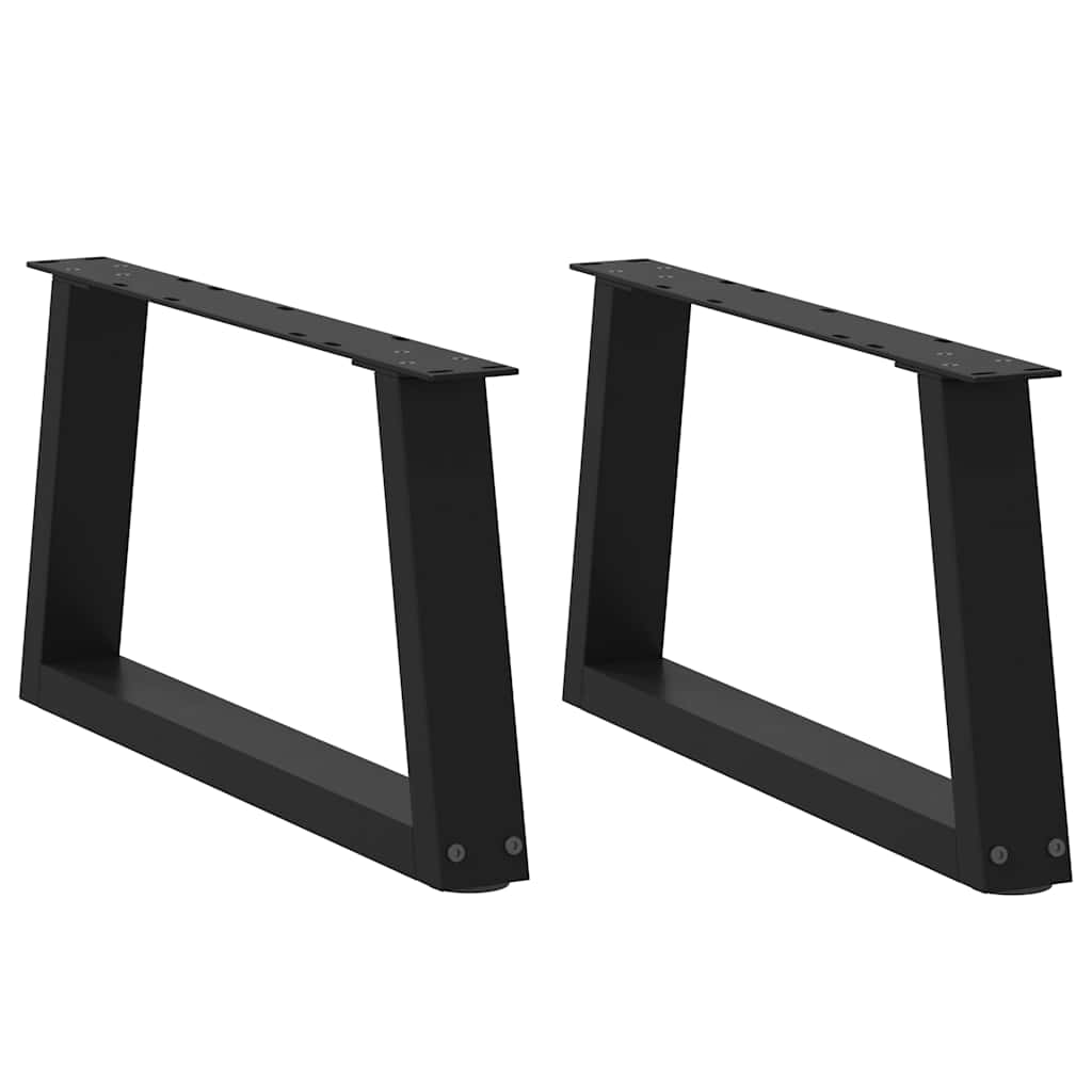 Kavos staliuko kojelės, V formos, 2 vnt., juodos, 60x(30 - 31,3) cm, plienas - Namų Idėja