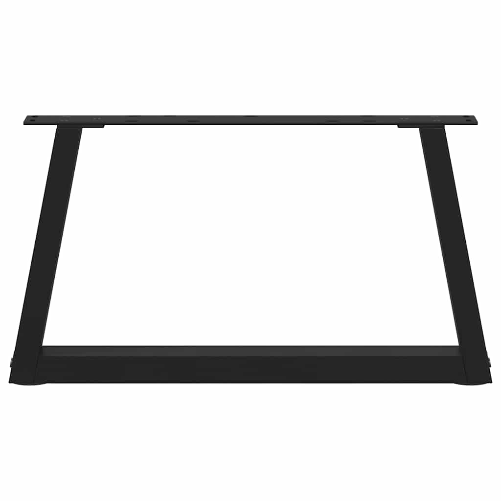 Kavos staliuko kojelės, V formos, 2 vnt., juodos, 60x(30 - 31,3) cm, plienas - Namų Idėja