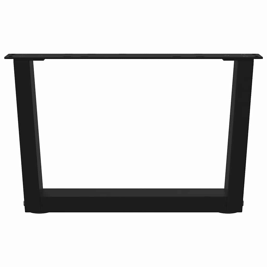 Kavos staliuko kojelės, V formos, 2 vnt., juodos, 60x(30 - 31,3) cm, plienas - Namų Idėja