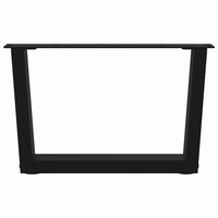 Kavos staliuko kojelės, V formos, 2 vnt., juodos, 60x(30 - 31,3) cm, plienas - Namų Idėja