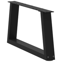 Kavos staliuko kojelės, V formos, 2 vnt., juodos, 60x(30 - 31,3) cm, plienas - Namų Idėja