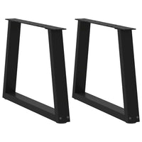 Kavos staliuko kojelės, V formos, 2 vnt., juodos, 60x(42 - 43,3) cm, plienas - Namų Idėja