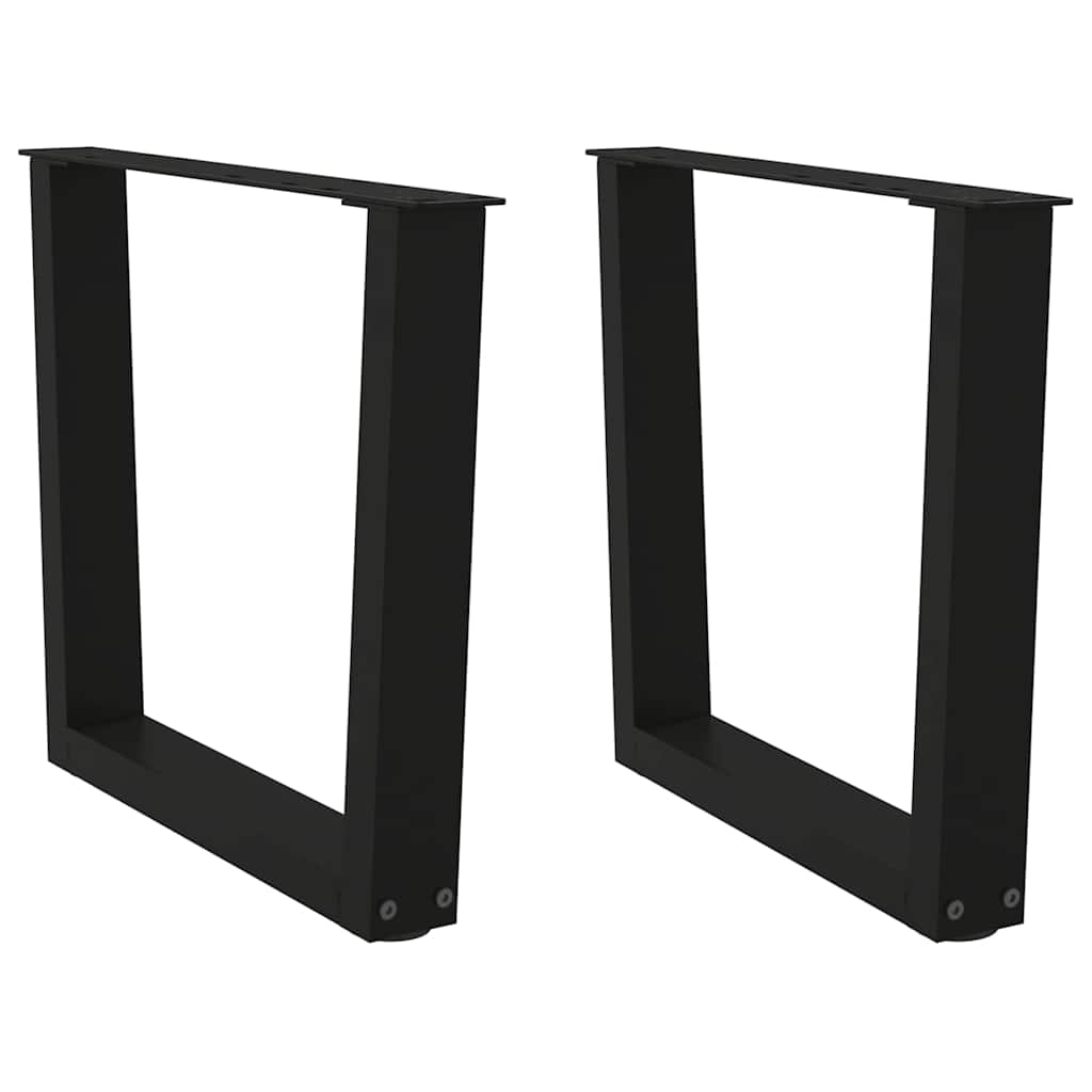 Kavos staliuko kojelės, V formos, 2 vnt., juodos, 60x(42 - 43,3) cm, plienas - Namų Idėja