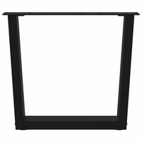 Kavos staliuko kojelės, V formos, 2 vnt., juodos, 60x(42 - 43,3) cm, plienas - Namų Idėja