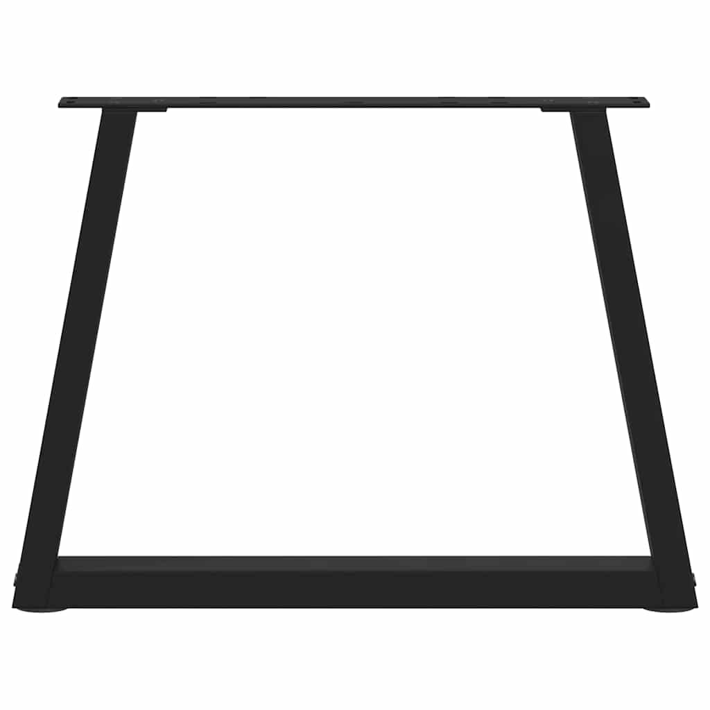 Kavos staliuko kojelės, V formos, 2 vnt., juodos, 60x(42 - 43,3) cm, plienas - Namų Idėja