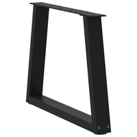 Kavos staliuko kojelės, V formos, 2 vnt., juodos, 60x(42 - 43,3) cm, plienas - Namų Idėja