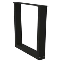 Kavos staliuko kojelės, V formos, 2 vnt., juodos, 60x(42 - 43,3) cm, plienas - Namų Idėja