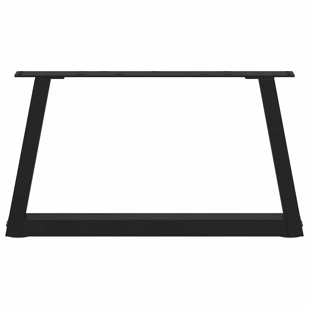 Kavos staliuko kojelės, V formos, 2 vnt., juodos, 70x(30 - 31,3) cm, plienas - Namų Idėja