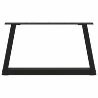 Kavos staliuko kojelės, V formos, 2 vnt., juodos, 70x(30 - 31,3) cm, plienas - Namų Idėja