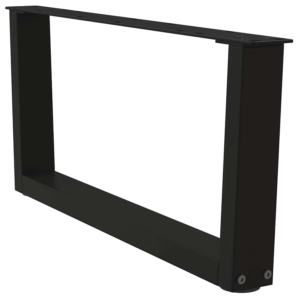 Kavos staliuko kojelės, V formos, 2 vnt., juodos, 70x(30 - 31,3) cm, plienas - Namų Idėja
