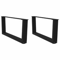 Kavos staliuko kojelės, V formos, 2 vnt., juodos, 70x(30 - 31,3) cm, plienas - Namų Idėja