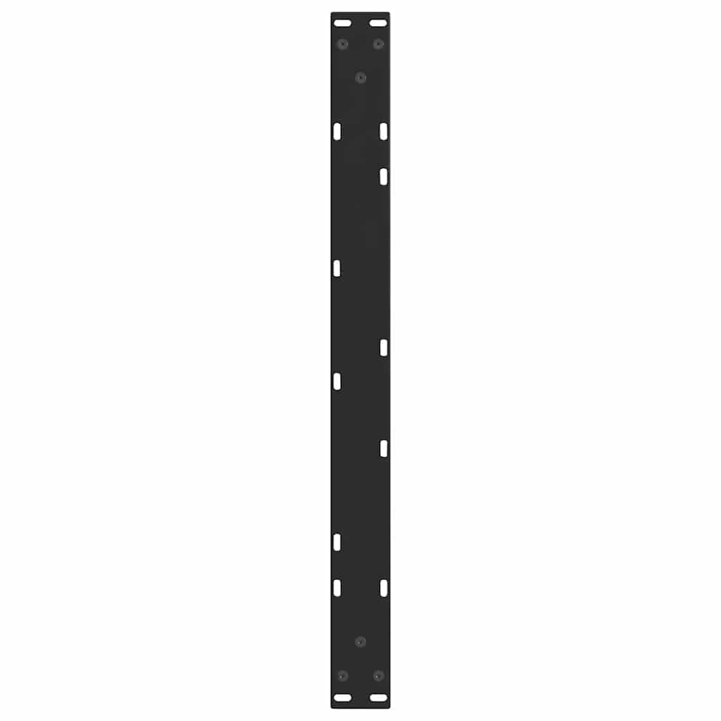 Kavos staliuko kojelės, V formos, 2 vnt., juodos, 70x(30 - 31,3) cm, plienas - Namų Idėja