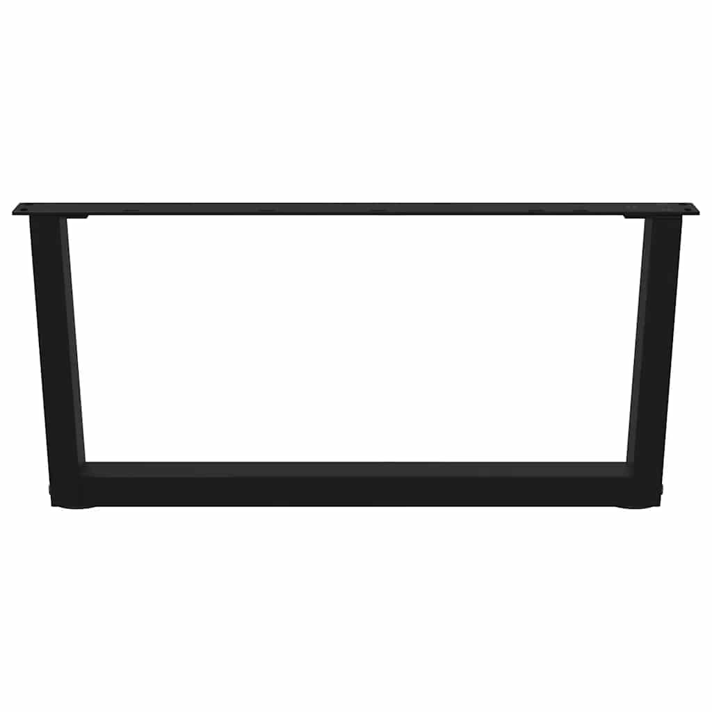 Kavos staliuko kojelės, V formos, 2 vnt., juodos, 70x(30 - 31,3) cm, plienas - Namų Idėja