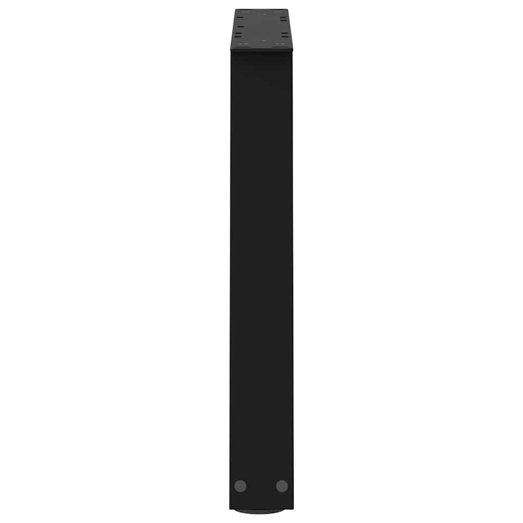 Kavos staliuko kojelės, V formos, 2 vnt., juodos, 70x(42 - 43,3) cm, plienas - Namų Idėja