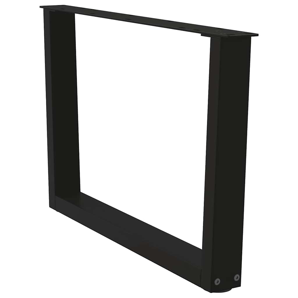 Kavos staliuko kojelės, V formos, 2 vnt., juodos, 70x(42 - 43,3) cm, plienas - Namų Idėja