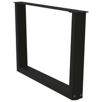 Kavos staliuko kojelės, V formos, 2 vnt., juodos, 70x(42 - 43,3) cm, plienas - Namų Idėja