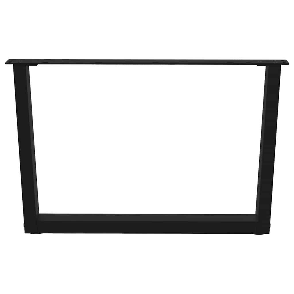 Kavos staliuko kojelės, V formos, 2 vnt., juodos, 70x(42 - 43,3) cm, plienas - Namų Idėja