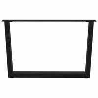 Kavos staliuko kojelės, V formos, 2 vnt., juodos, 70x(42 - 43,3) cm, plienas - Namų Idėja
