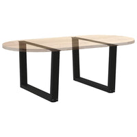 Kavos staliuko kojelės, V formos, 2 vnt., juodos, 70x(42 - 43,3) cm, plienas - Namų Idėja