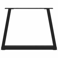 Kavos staliuko kojelės, V formos, 2 vnt., juodos, 70x(42 - 43,3) cm, plienas - Namų Idėja