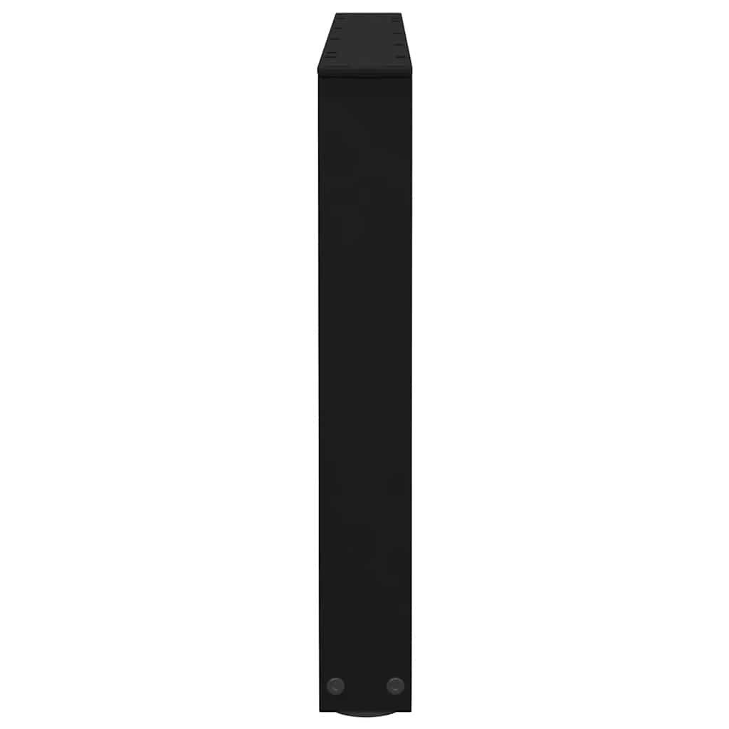 Kavos staliuko kojelės, V formos, 2 vnt., juodos, 70x(42 - 43,3) cm, plienas - Namų Idėja