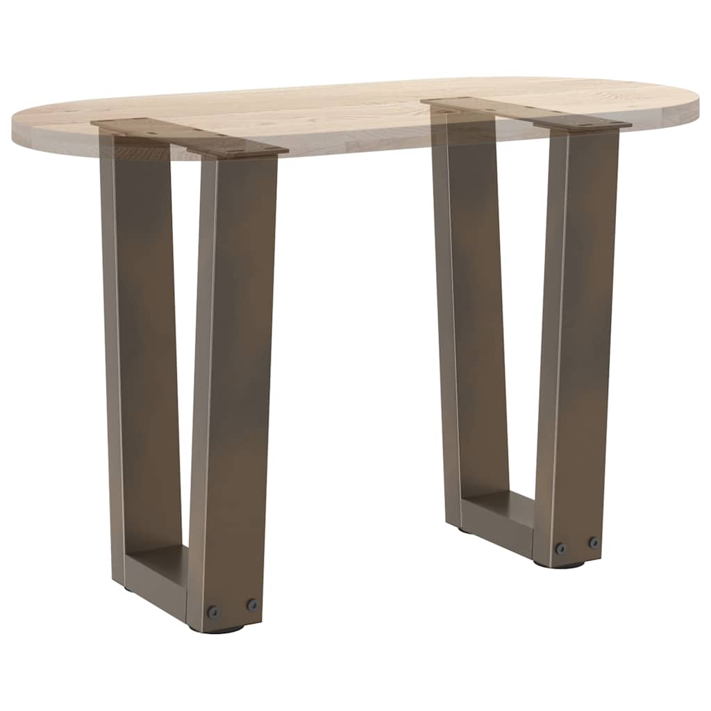 Kavos staliuko kojelės, V formos, 2 vnt., natūralus plienas, 28x(42 - 43,3) cm, plienas - Namų Idėja