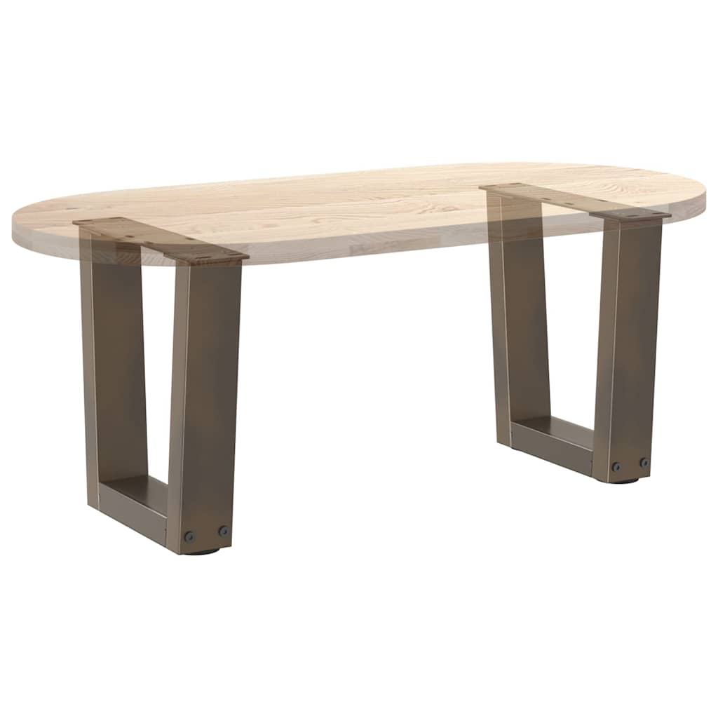 Kavos staliuko kojelės, V formos, 2 vnt., natūralus plienas, 30x(30 - 31,3) cm, plienas - Namų Idėja