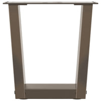 Kavos staliuko kojelės, V formos, 2 vnt., natūralus plienas, 30x(30 - 31,3) cm, plienas - Namų Idėja