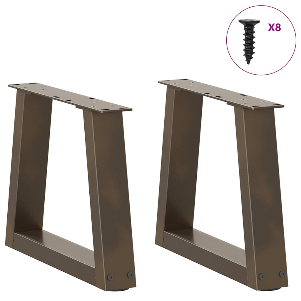 Kavos staliuko kojelės, V formos, 2 vnt., natūralus plienas, 30x(30 - 31,3) cm, plienas - Namų Idėja