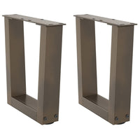 Kavos staliuko kojelės, V formos, 2 vnt., natūralus plienas, 30x(30 - 31,3) cm, plienas - Namų Idėja