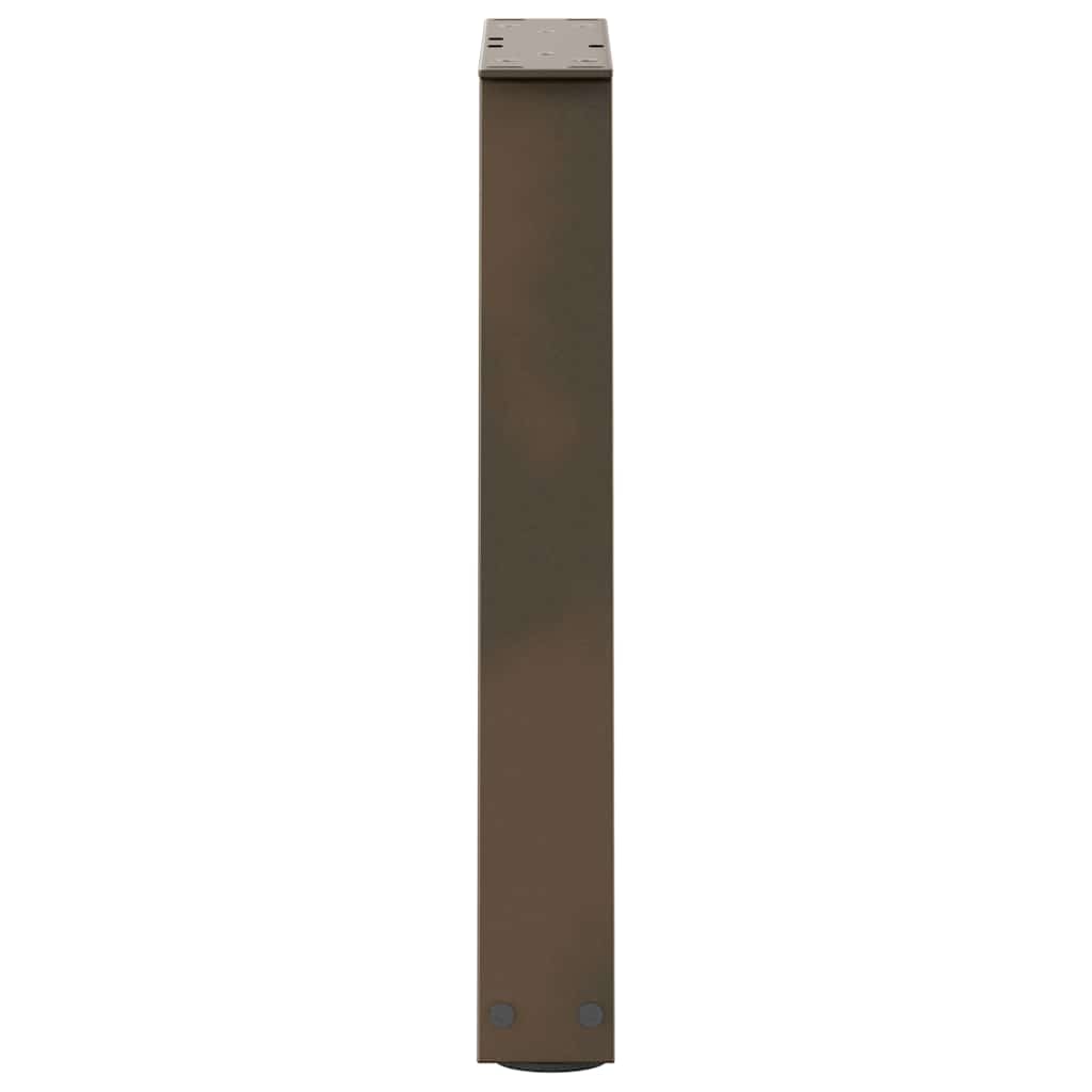 Kavos staliuko kojelės, V formos, 2 vnt., natūralus plienas, 38x(42 - 43,3) cm, plienas - Namų Idėja