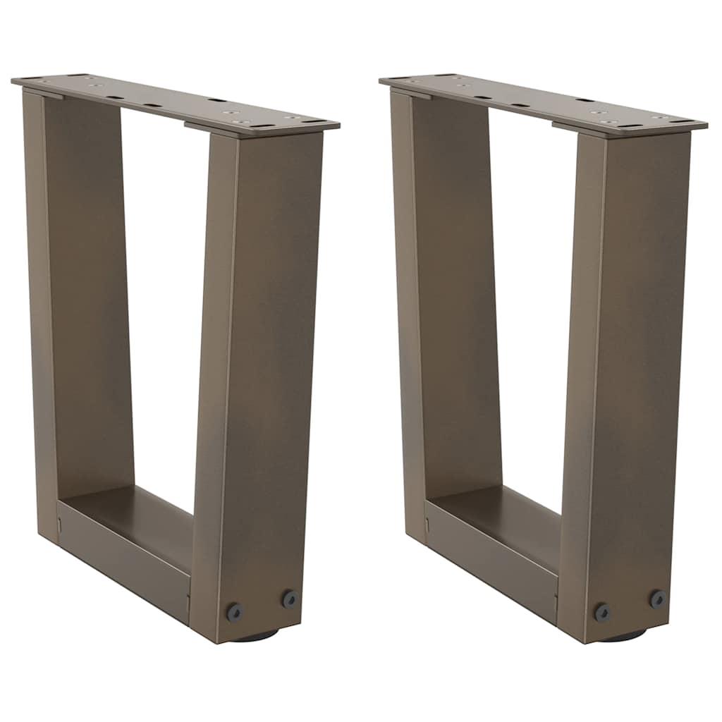 Kavos staliuko kojelės, V formos, 2 vnt., natūralus plienas, 40x(30 - 31,3) cm, plienas - Namų Idėja