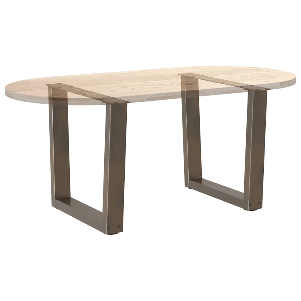 Kavos staliuko kojelės, V formos, 2 vnt., natūralus plienas, 50x(42 - 43,3) cm, plienas - Namų Idėja