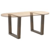 Kavos staliuko kojelės, V formos, 2 vnt., natūralus plienas, 50x(42 - 43,3) cm, plienas - Namų Idėja