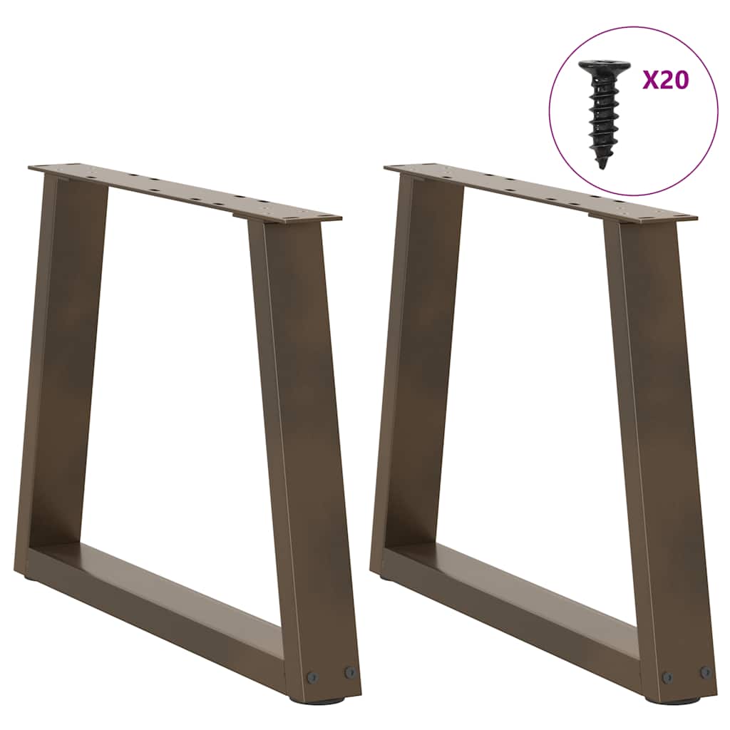 Kavos staliuko kojelės, V formos, 2 vnt., natūralus plienas, 50x(42 - 43,3) cm, plienas - Namų Idėja