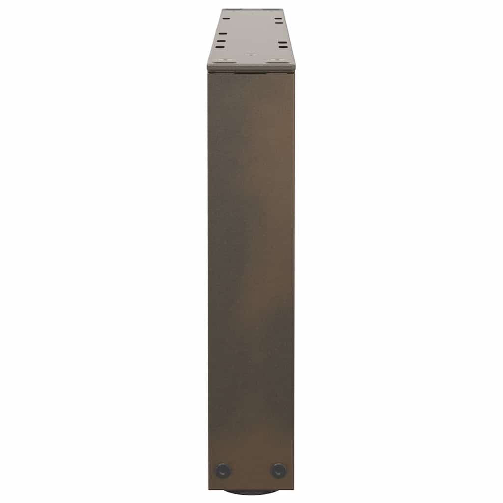 Kavos staliuko kojelės, V formos, 2 vnt., natūralus plienas, 60x(30 - 31,3) cm, plienas - Namų Idėja