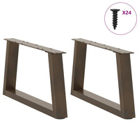 Kavos staliuko kojelės, V formos, 2 vnt., natūralus plienas, 60x(30 - 31,3) cm, plienas - Namų Idėja
