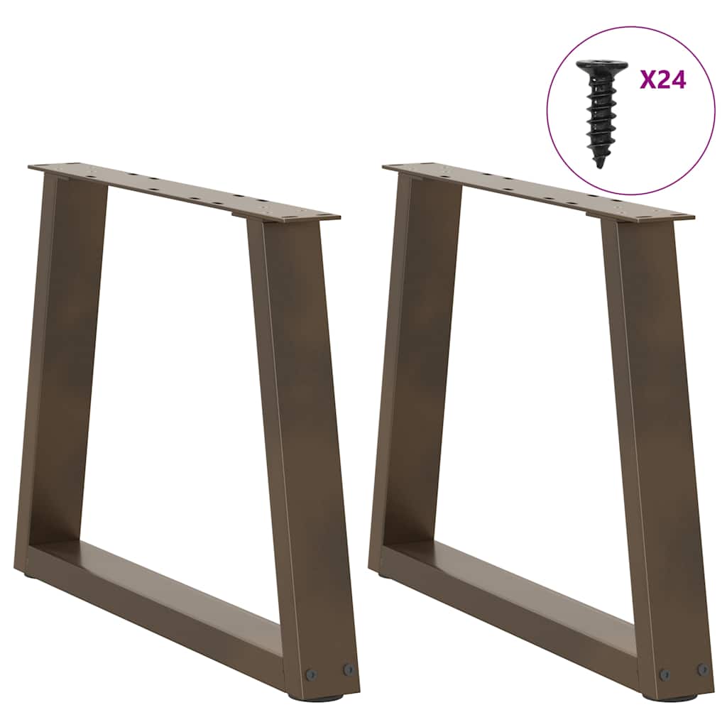 Kavos staliuko kojelės, V formos, 2 vnt., natūralus plienas, 60x(42 - 43,3) cm, plienas - Namų Idėja